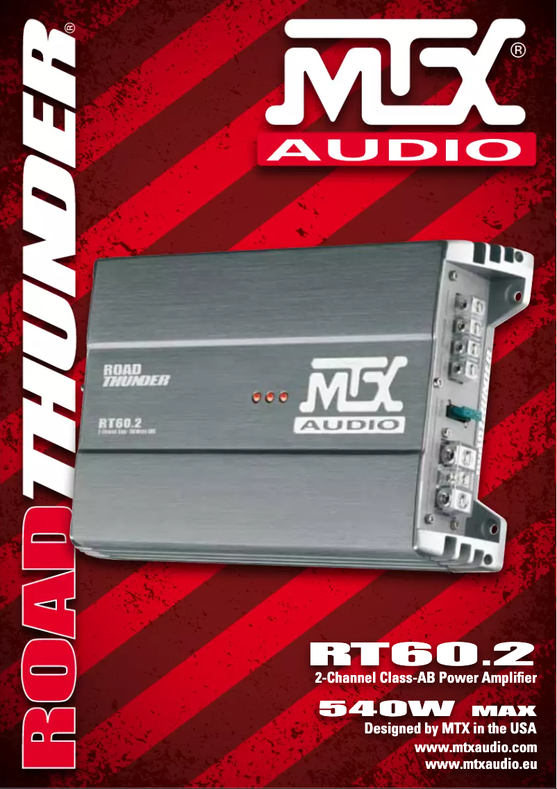 Page 1 de la notice Manuel utilisateur MTX Audio RT60-2