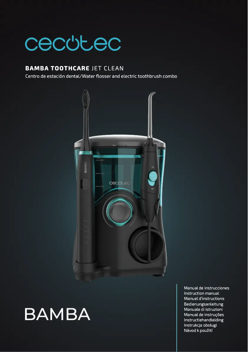 Image de la première page du manuel de l'appareil Bamba ToothCare Jet Clean