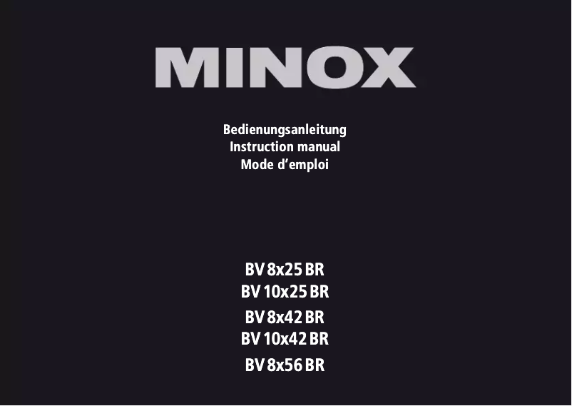 Page n°1 - Manuel utilisateur Minox BV 8x25 BR