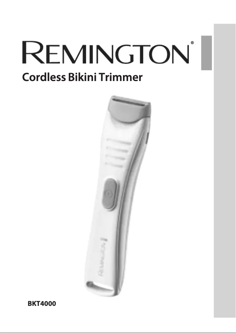 Page 1 de la notice Manuel utilisateur Remington Cordless Bikini Trimmer BKT4000