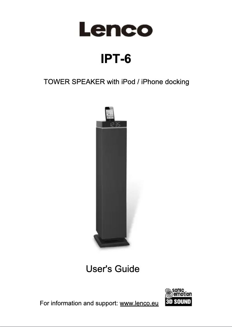 Image de la première page du manuel de l'appareil IPT-6