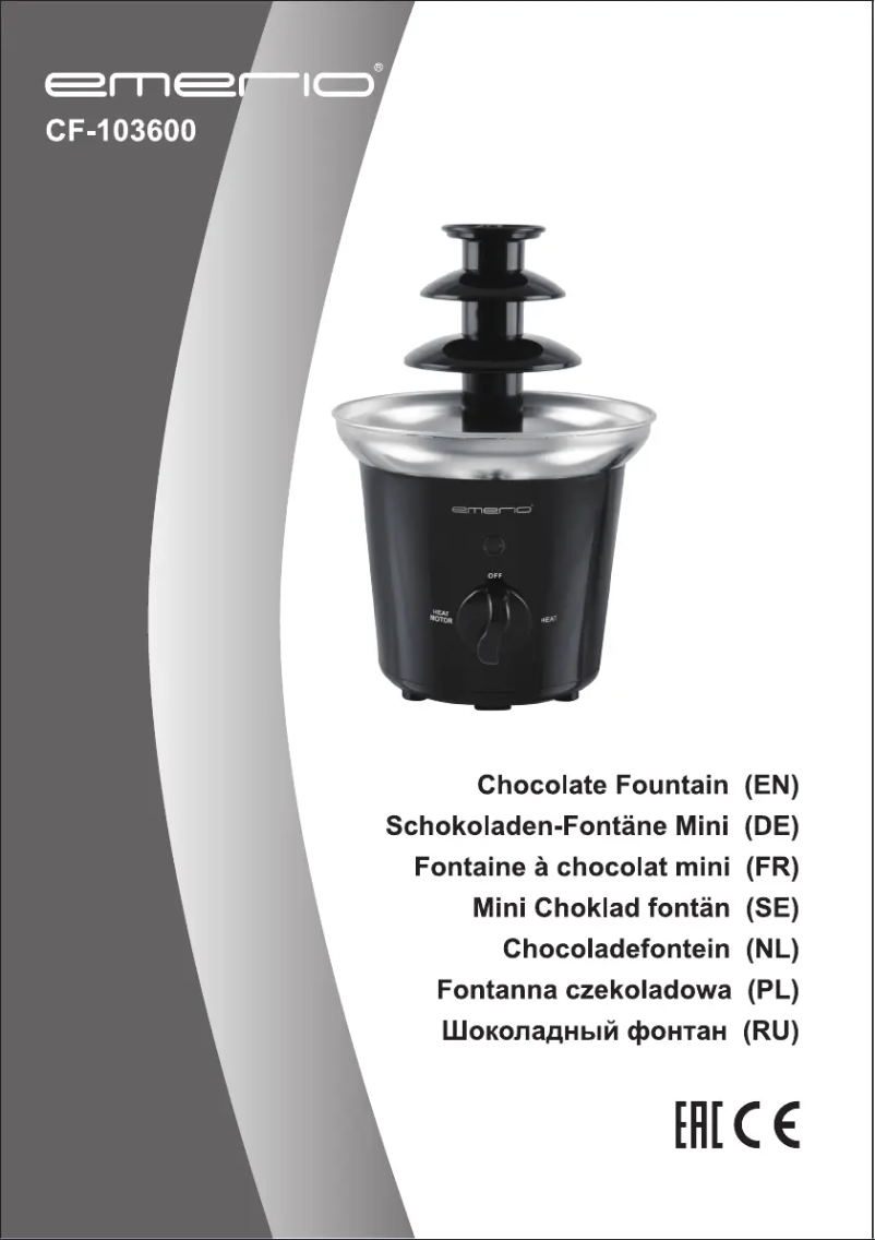 Page 1 de la notice Manuel utilisateur Emerio CF-103600