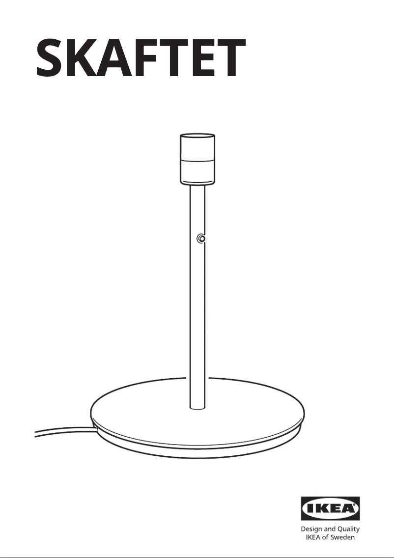 Page 1 de la notice Manuel utilisateur Ikea SKAFTET 004.346.73