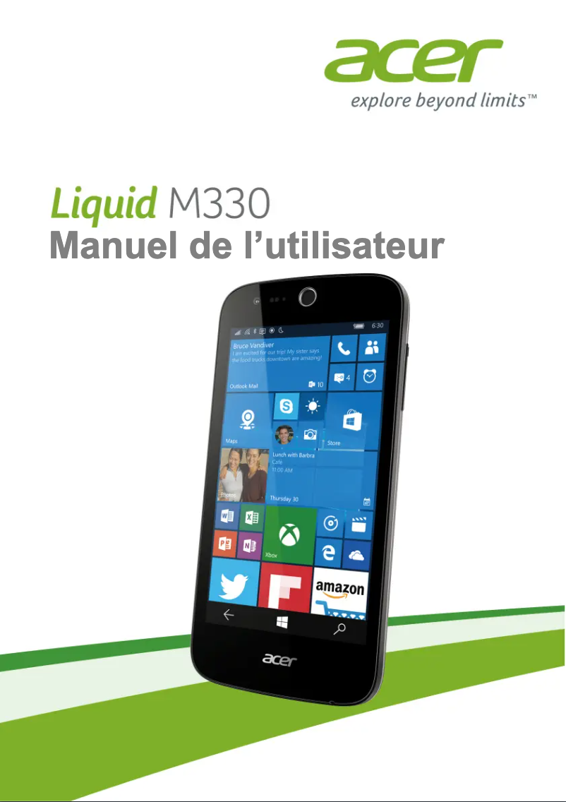 Página 1 del manual Manual de usuario Acer Liquid M330