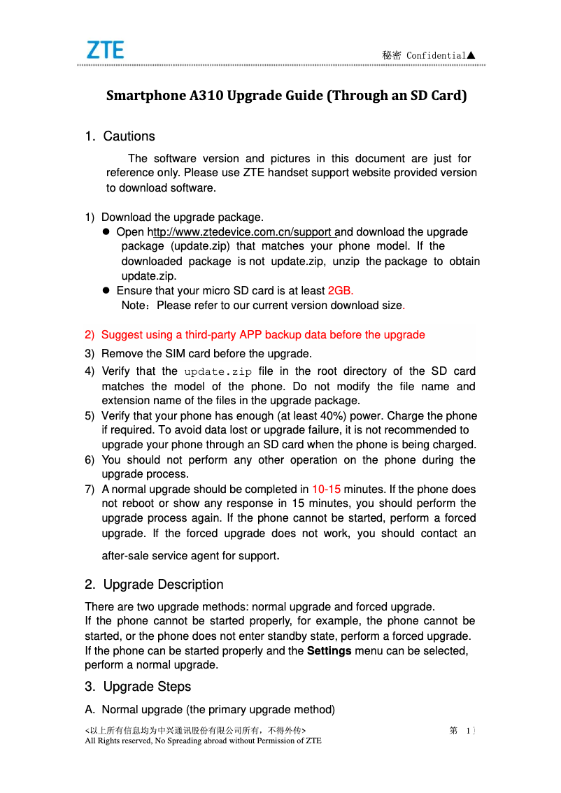 Image de la première page du manuel de l'appareil Blade A310