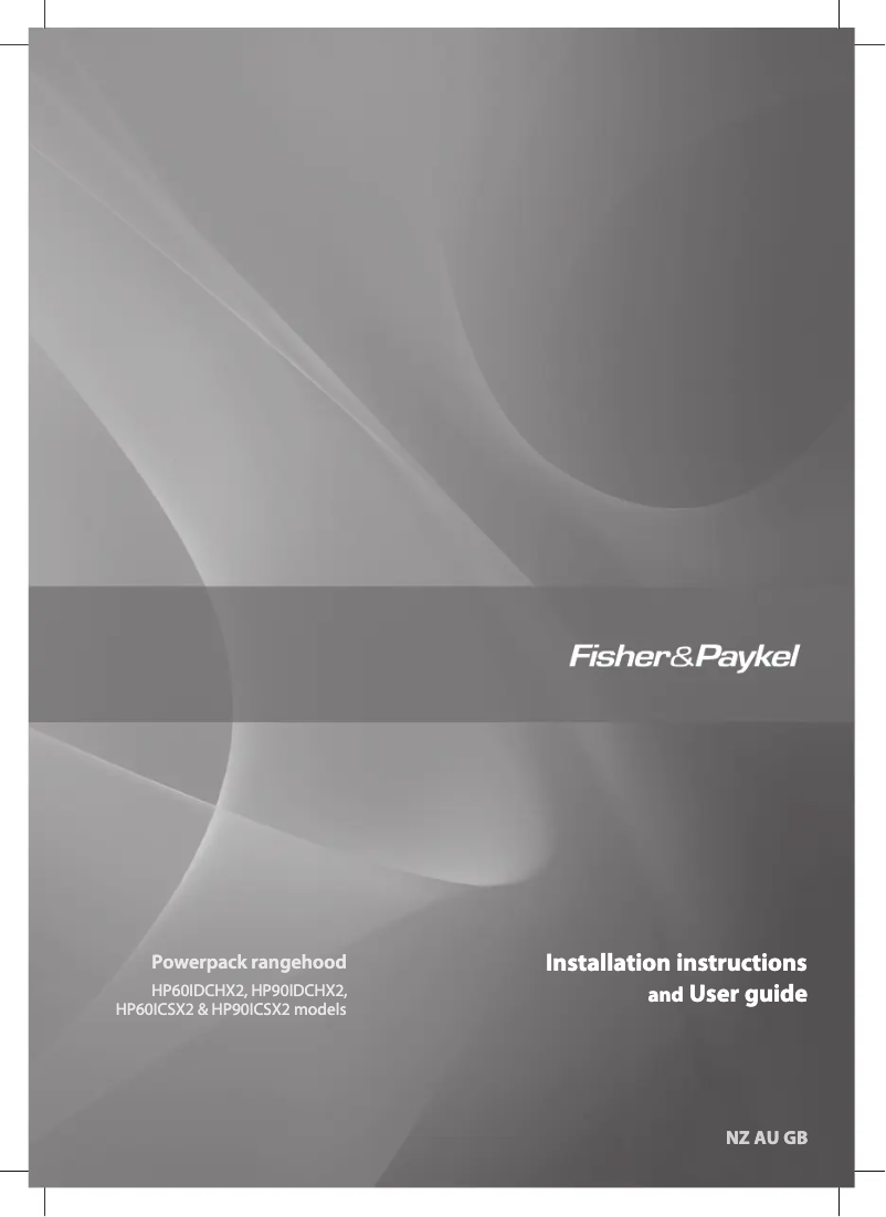 Page n°1 - Manuel utilisateur Fisher & Paykel HP90IDCHEX3