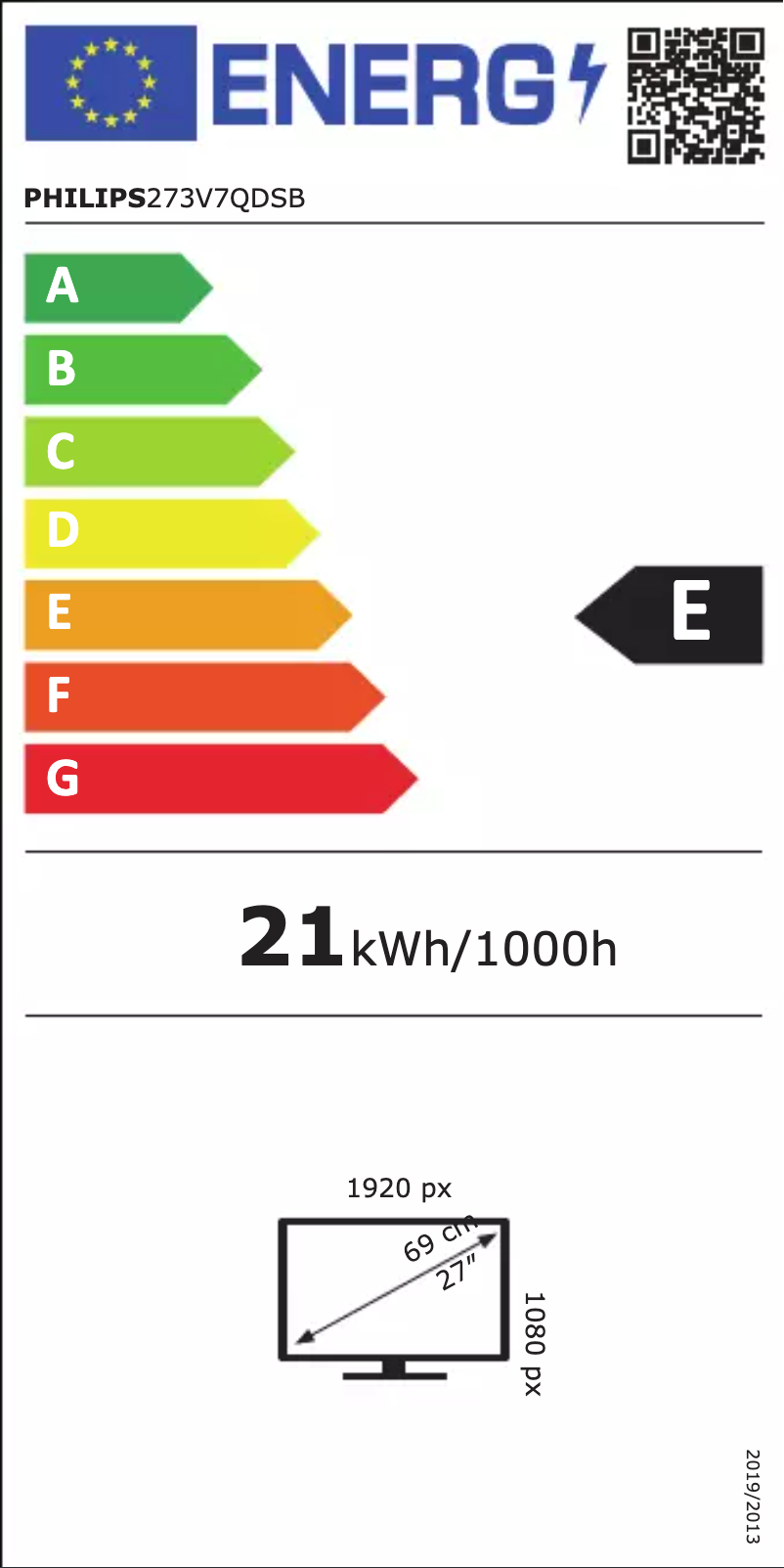 Image de la première page du manuel de l'appareil V Line 273V7QDSB