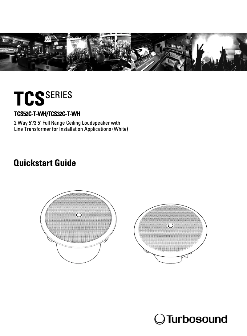Page n°1 - Manuel utilisateur Turbosound TCS52C-T-WH