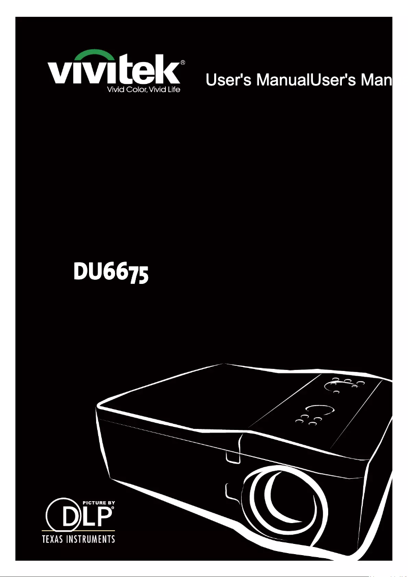 Page 1 de la notice Manuel utilisateur Vivitek DU6675