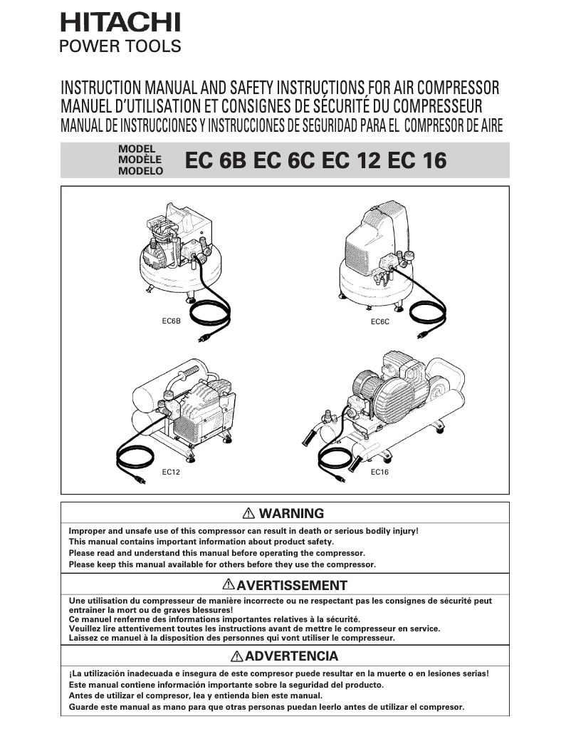 Image de la première page du manuel de l'appareil EC 6B
