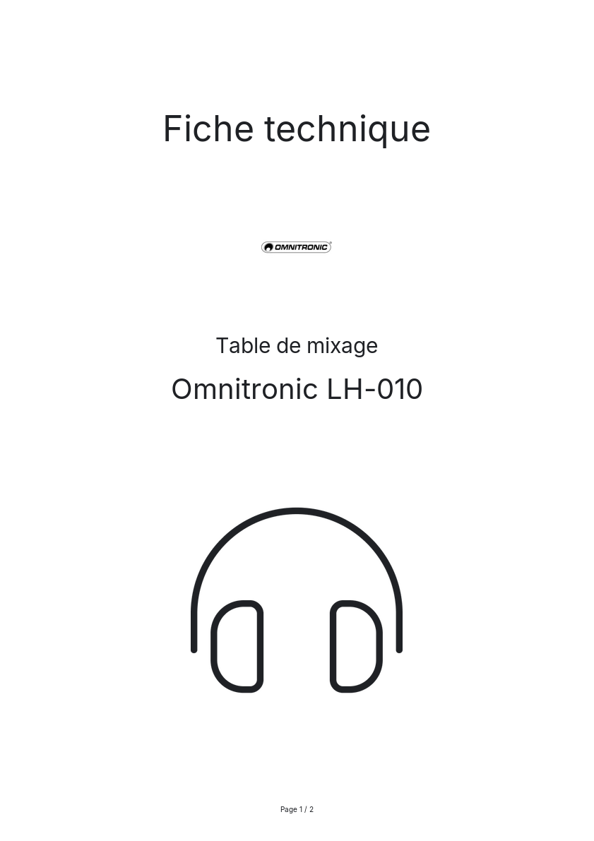 Image de la première page du manuel de l'appareil LH-010