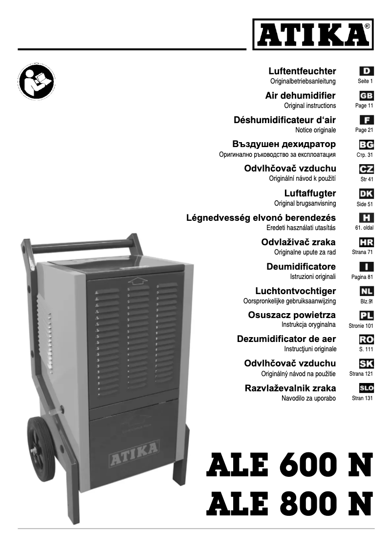 Page 1 de la notice Manuel utilisateur ATIKA ALE 800 N