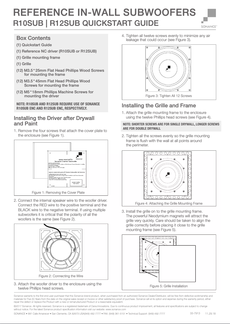 Image de la première page du manuel de l'appareil Reference R10SUB