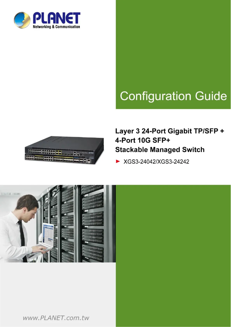 Page 1 de la notice Manuel utilisateur Planet XGS3-24242