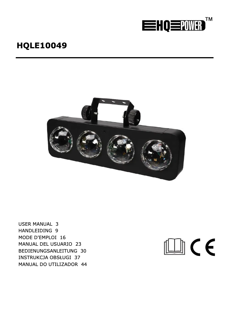 First page image of the manual for HQLE10049