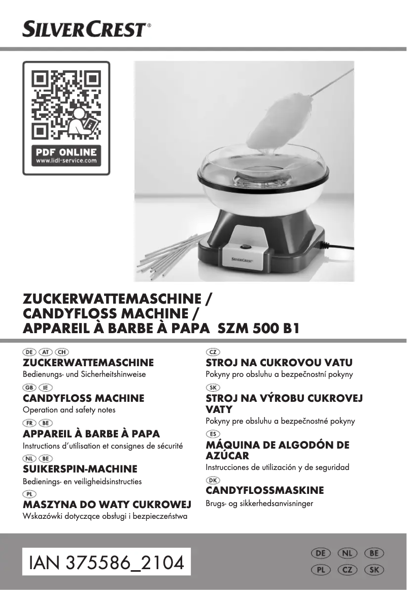 Page 1 de la notice Manuel utilisateur SilverCrest SZM 500 B1