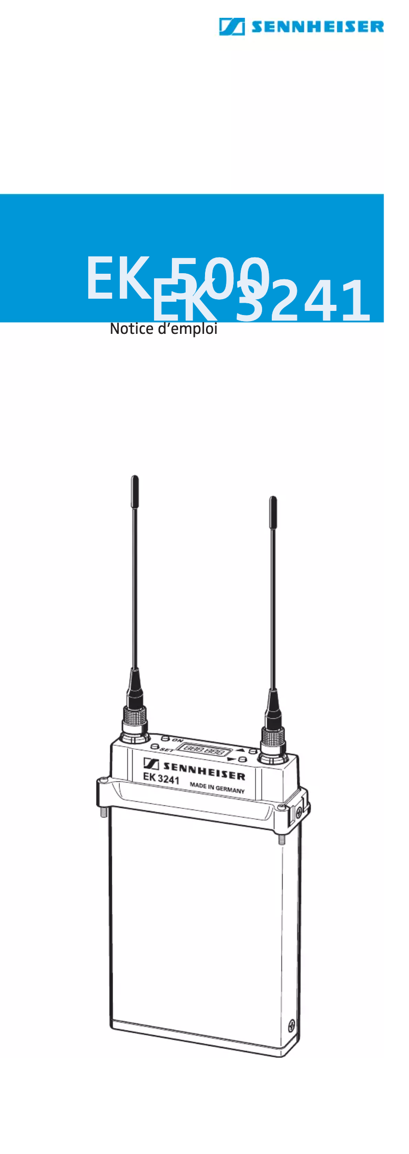 Page 1 de la notice Manuel utilisateur Sennheiser EK 3241