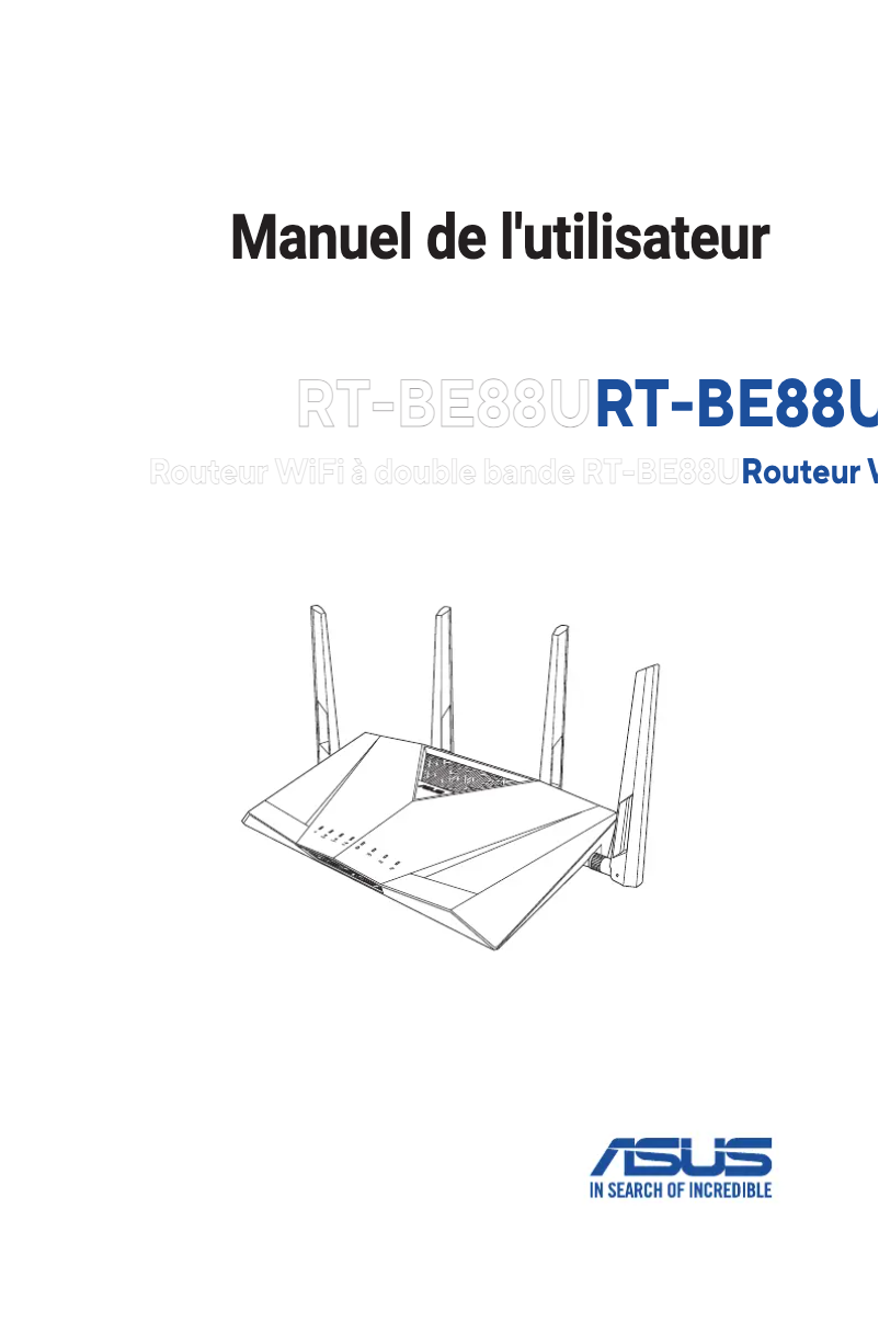 Page 1 de la notice Manuel utilisateur Asus RT-BE88U