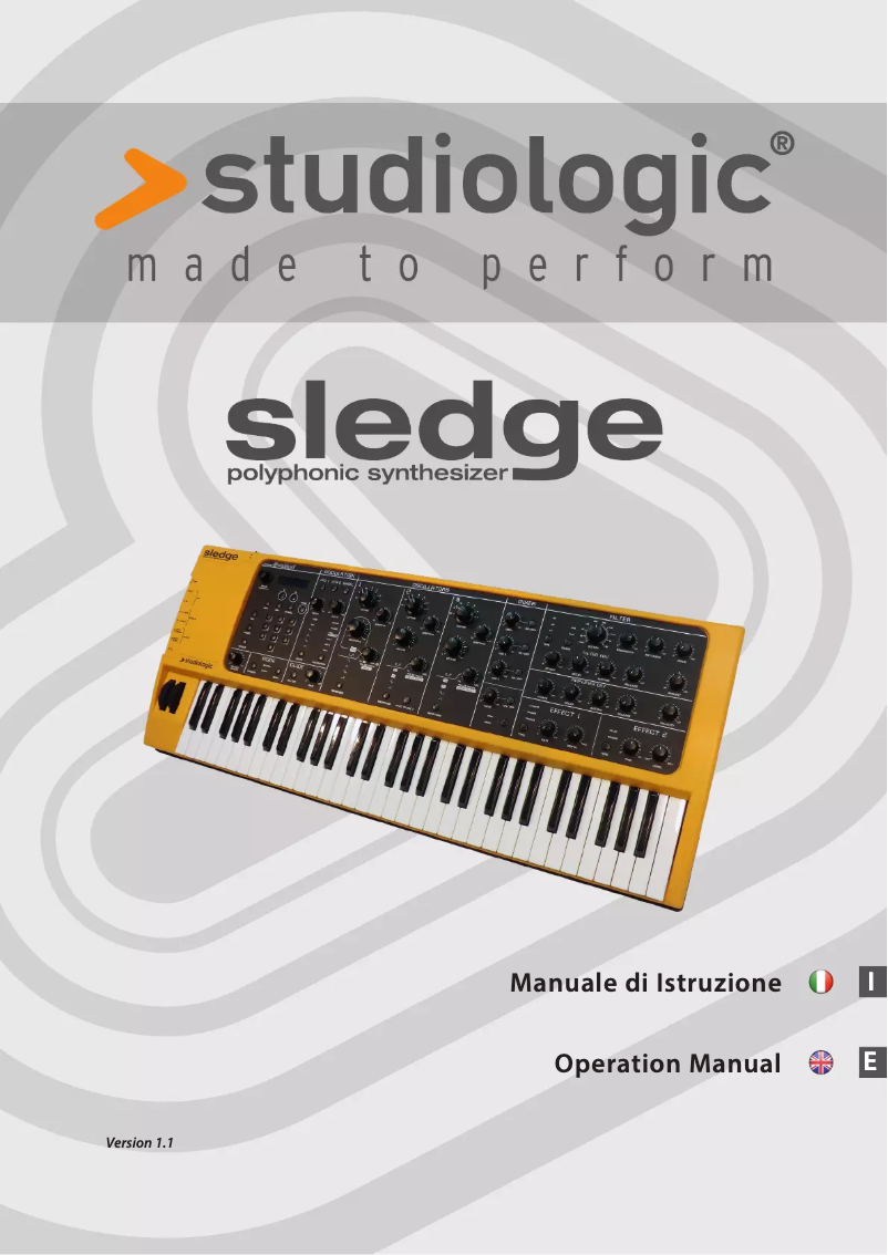 Page n°1 - Manuel utilisateur Studiologic Sledge 2