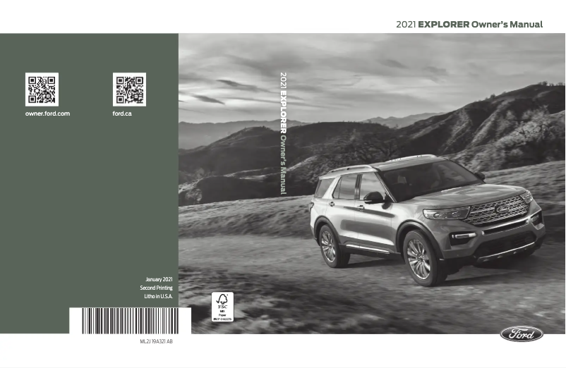 Página 1 del manual Manual de usuario Ford Explorer (2021)