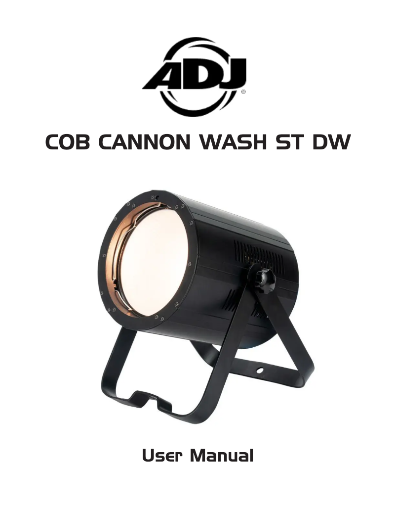 Image de la première page du manuel de l'appareil COB Cannon Wash ST DW