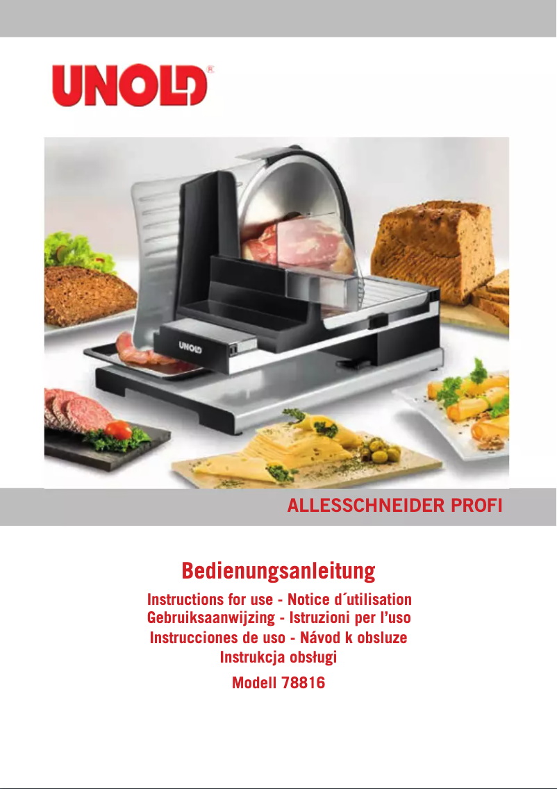 Page n°1 - Manuel utilisateur Unold Profi 78816