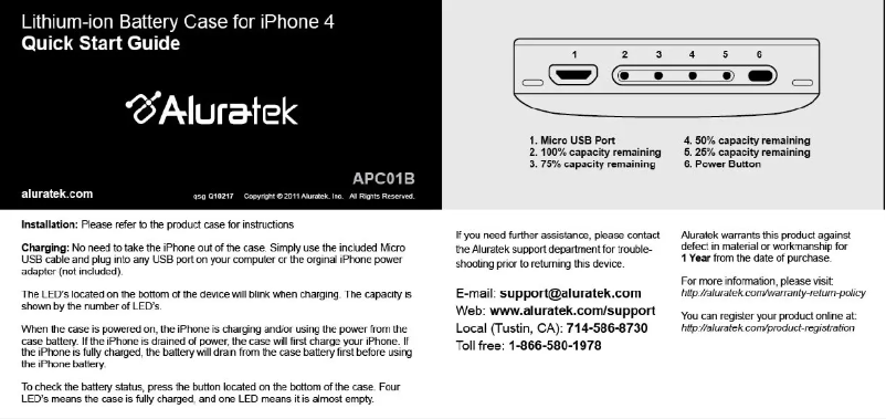 Image de la première page du manuel de l'appareil APC01B