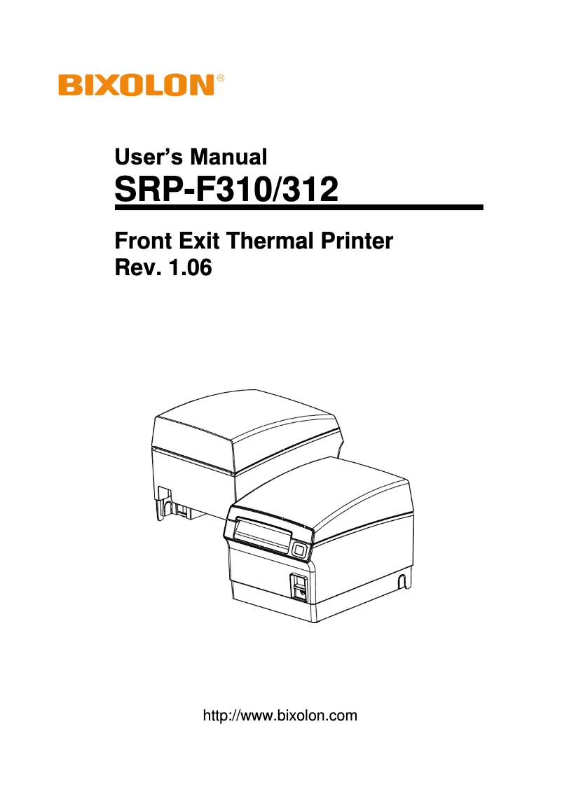 Image de la première page du manuel de l'appareil SRP-F310