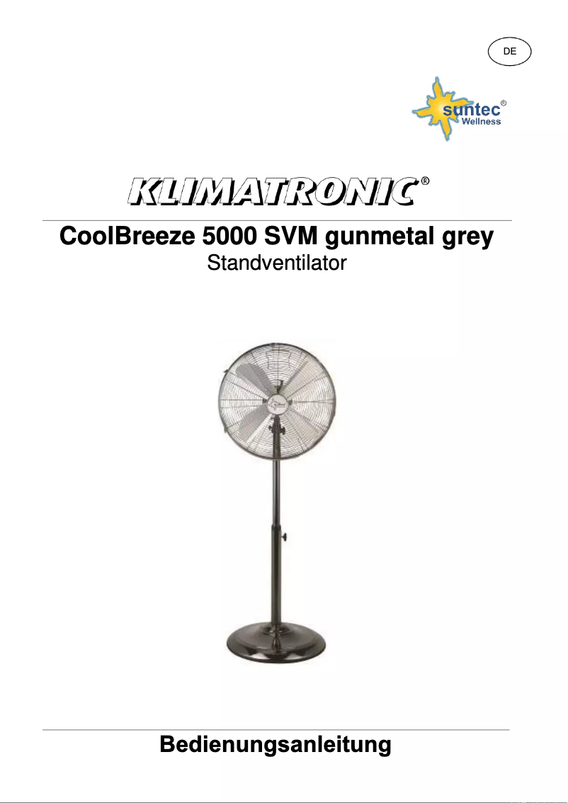Image de la première page du manuel de l'appareil CoolBreeze 5000 SVM