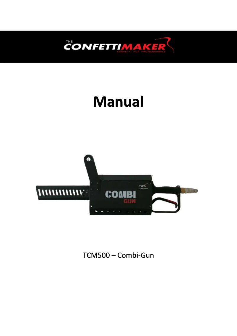 Image de la première page du manuel de l'appareil Combi Gun TCM500
