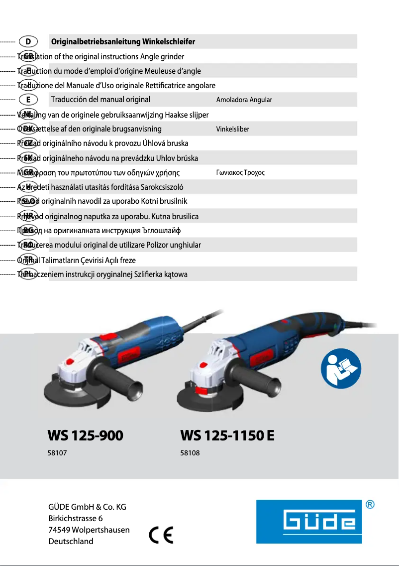 Image de la première page du manuel de l'appareil WS 125-900