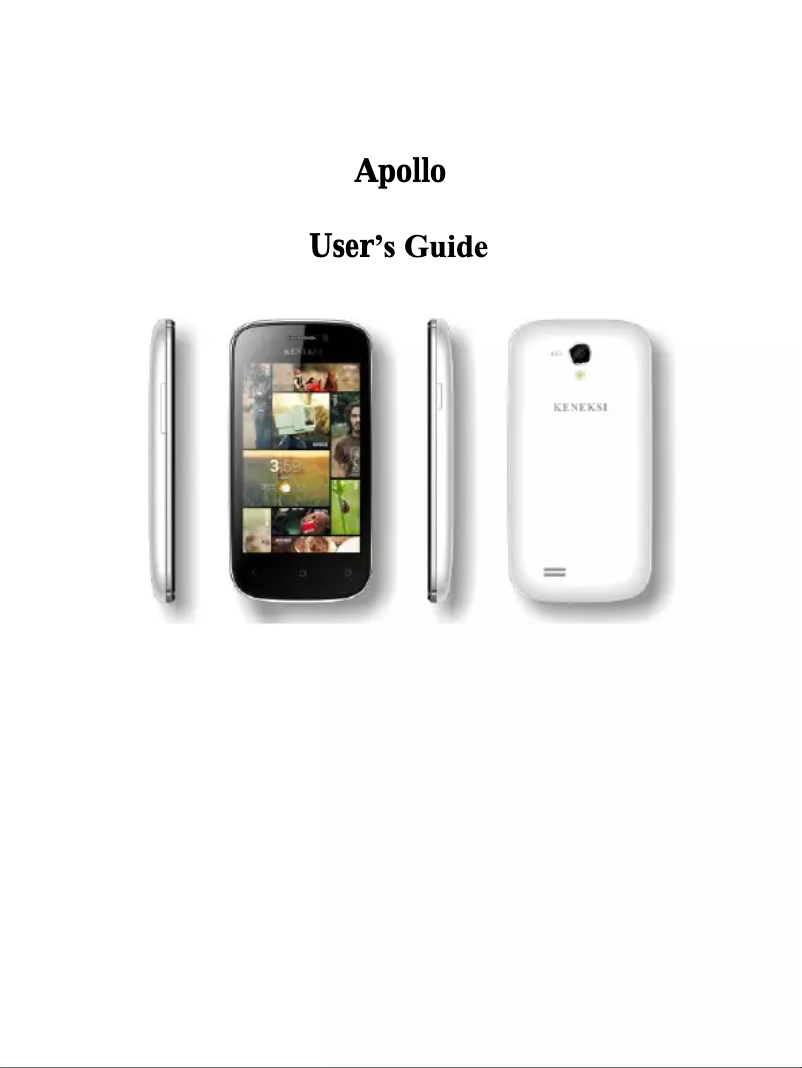 Page n°1 - Manuel utilisateur Keneksi Apollo