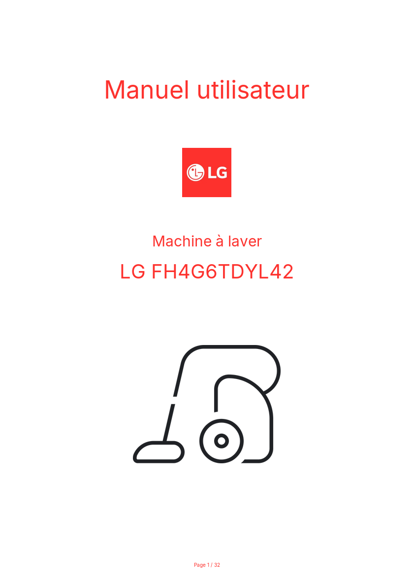 Page n°1 - Manuel utilisateur LG FH4G6TDYL42