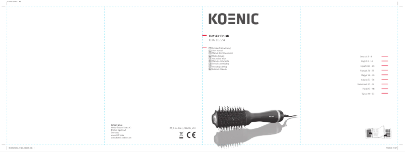 Page n°1 - Manuel utilisateur Koenic KHA 10224