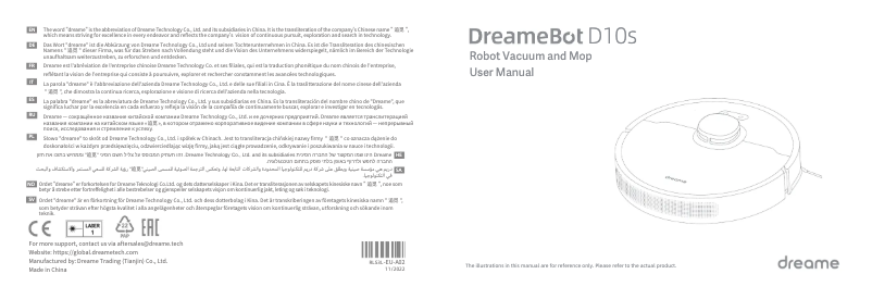 Página 1 del manual Manual de usuario Dreame D10s