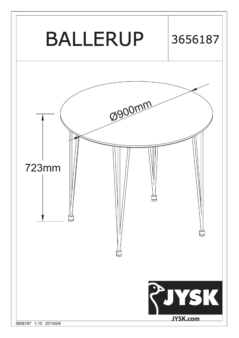 Image de la première page du manuel de l'appareil Ballerup (90x73)