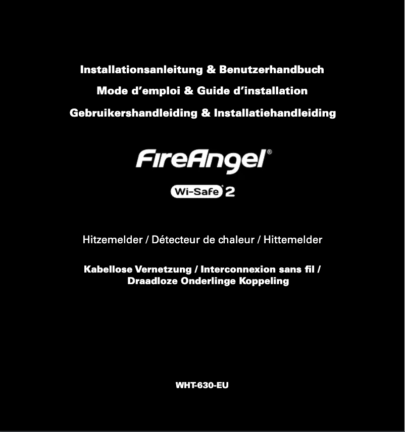 Page 1 de la notice Manuel utilisateur FireAngel WHT-630-T