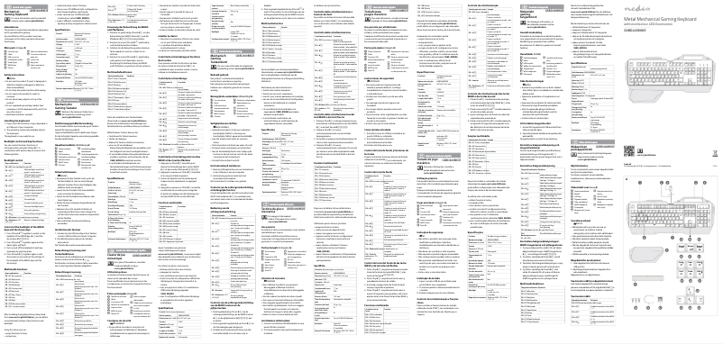 Page 1 de la notice Manuel utilisateur Nedis GKBD400BKDE