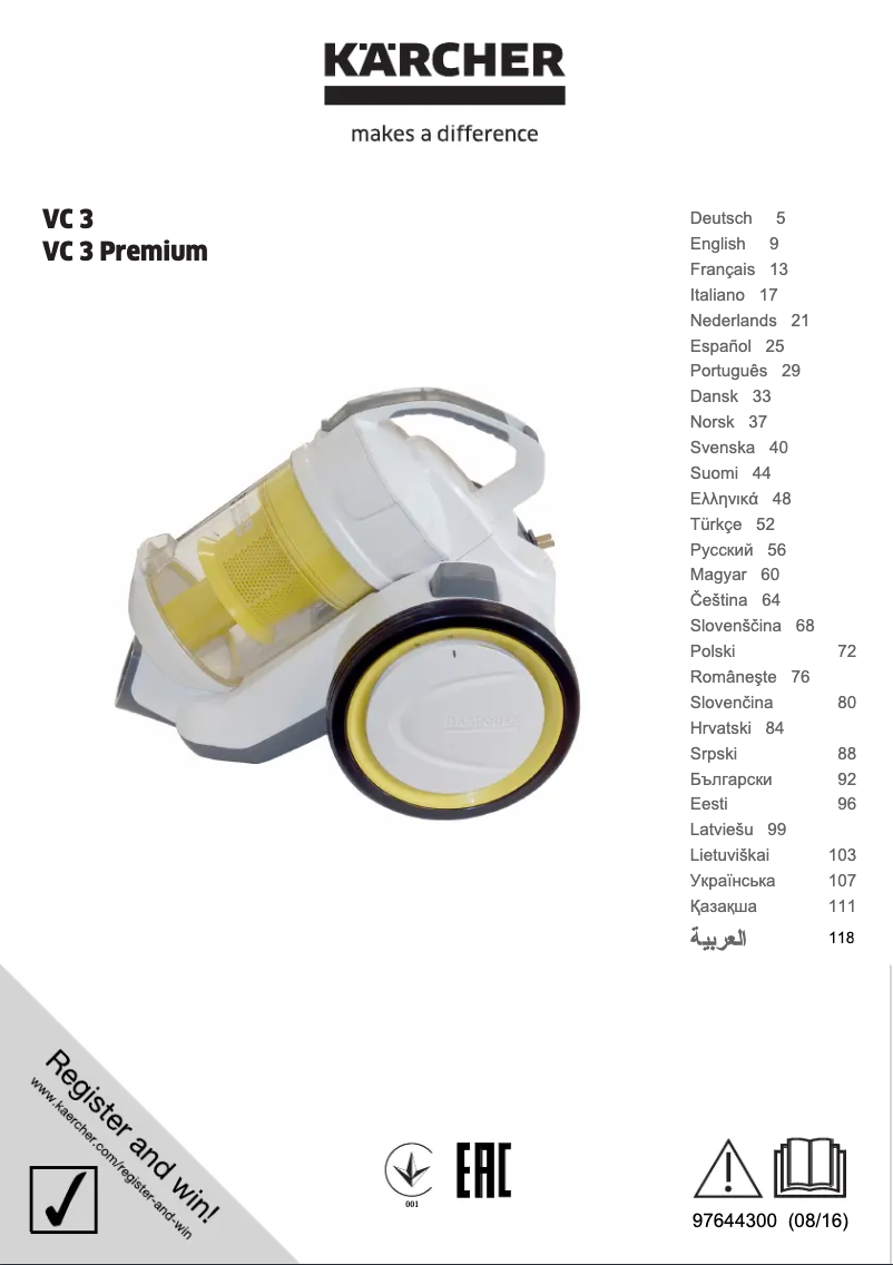 Page n°1 - Manuel utilisateur Kärcher VC 3 Premium