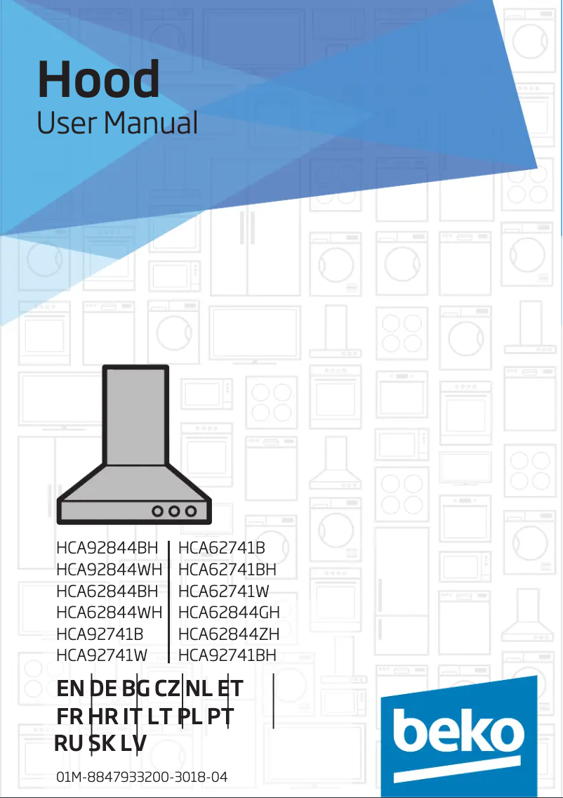 Page 1 de la notice Manuel utilisateur Beko HCA62844GH
