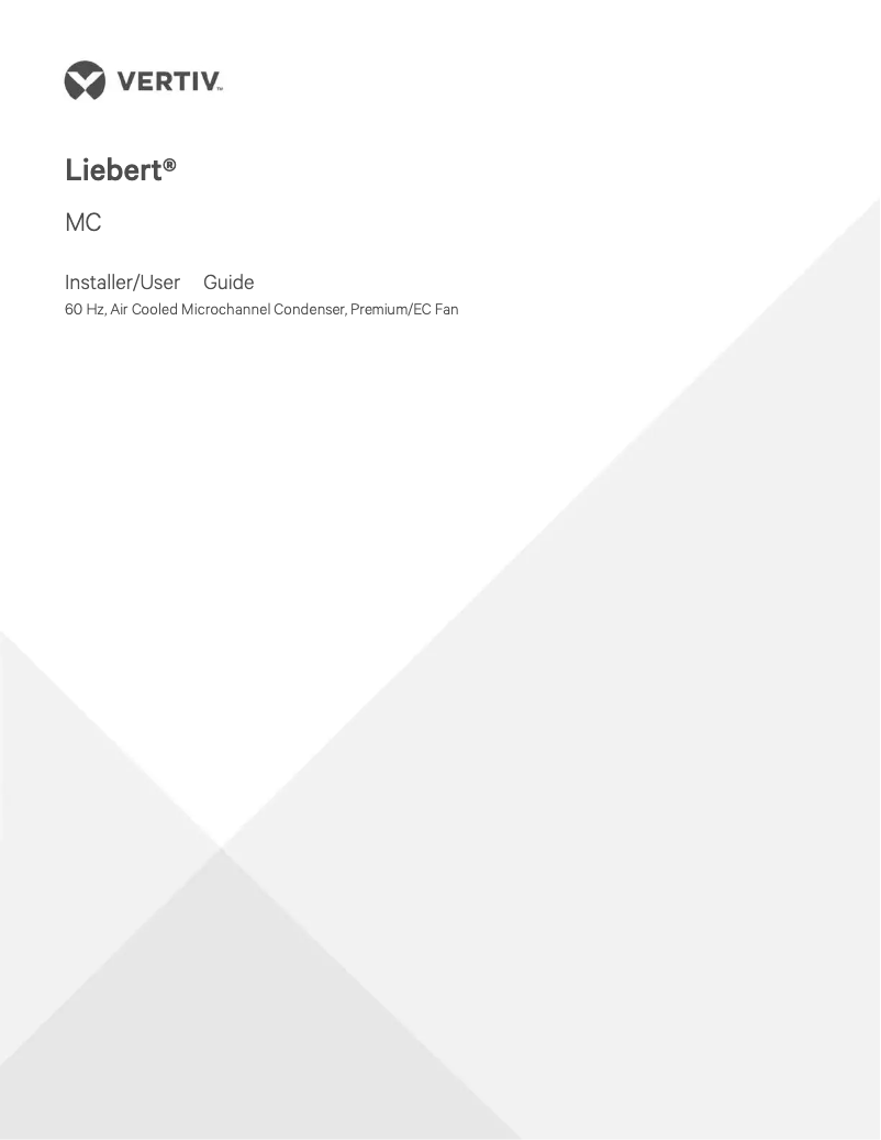 Page n°1 - Manuel utilisateur Liebert MCL055
