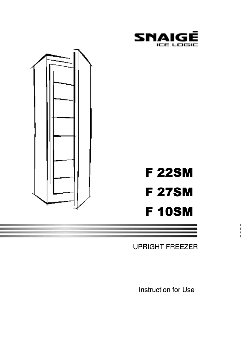 Page 1 de la notice Manuel utilisateur Snaigė CF27SM-T1CB0FQ