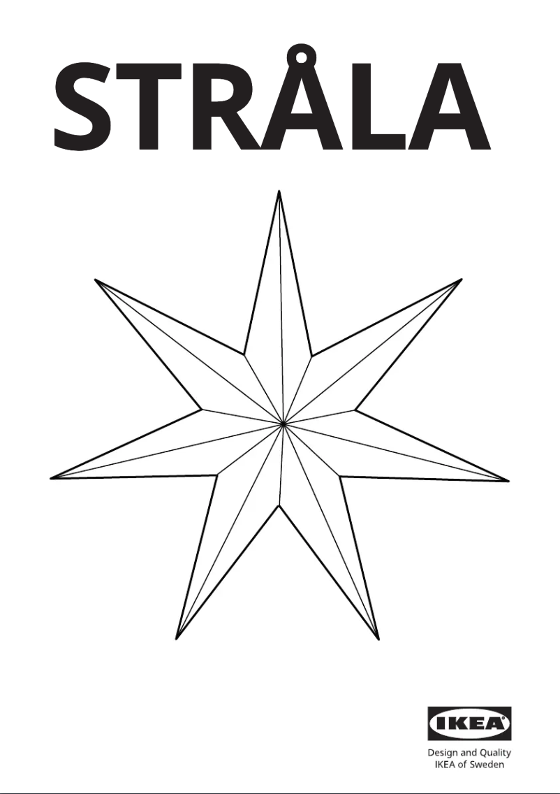 Image de la première page du manuel de l'appareil STRÅLA 605.824.82