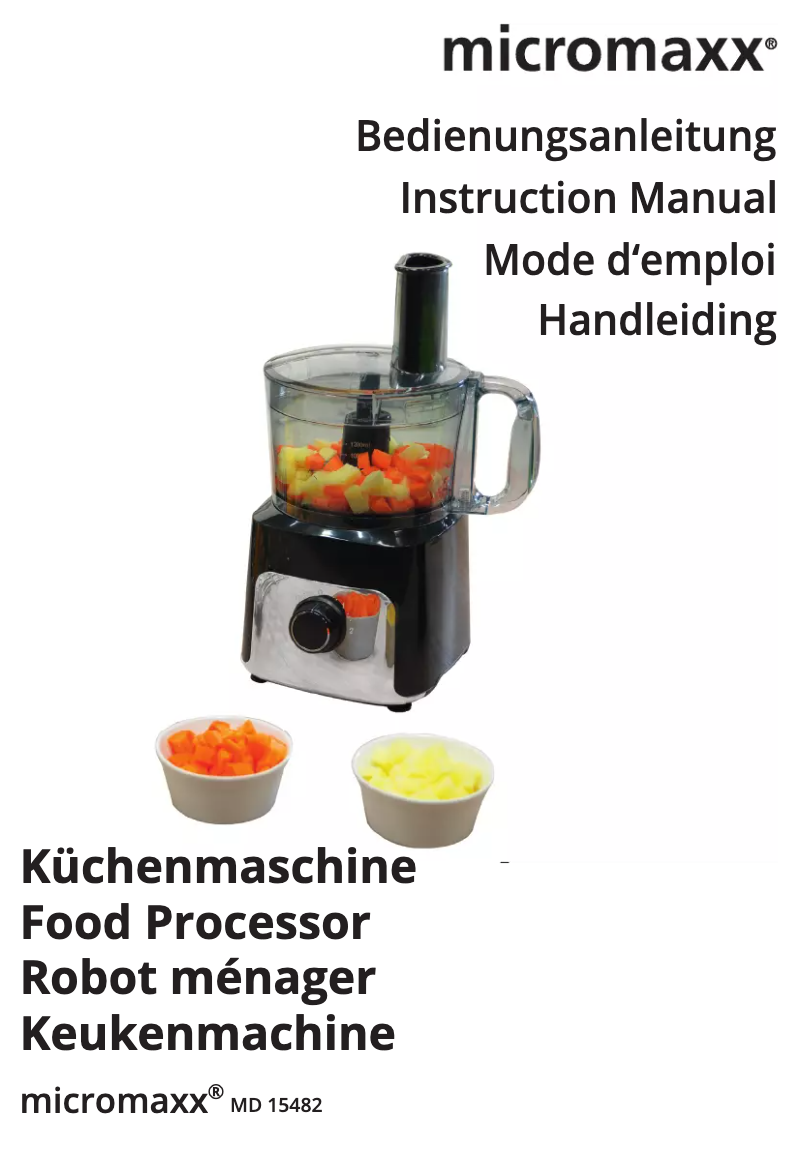 Image de la première page du manuel de l'appareil MD 15482