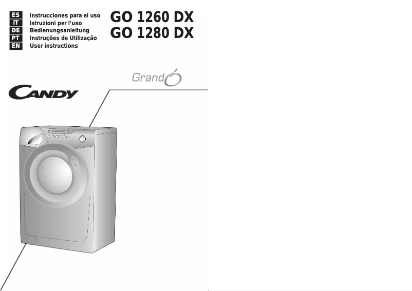 Page n°1 - Manuel utilisateur Candy GO 1280D-16S