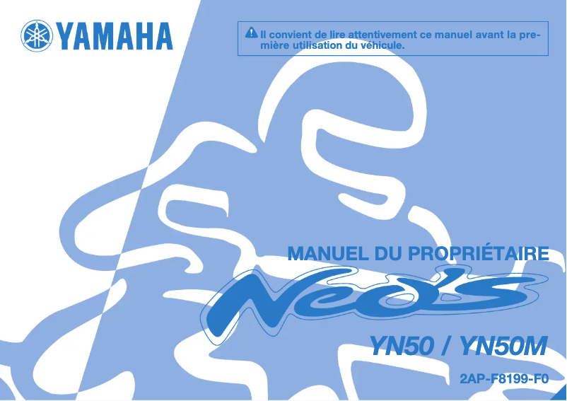 Image de la première page du manuel de l'appareil NEO'S 50 2T (2015)
