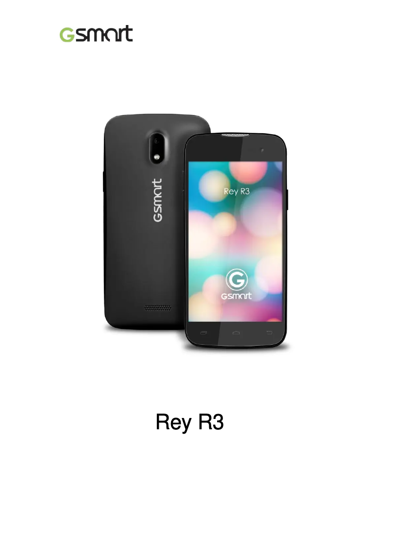 Page n°1 - Manuel utilisateur GSmart Rey R3