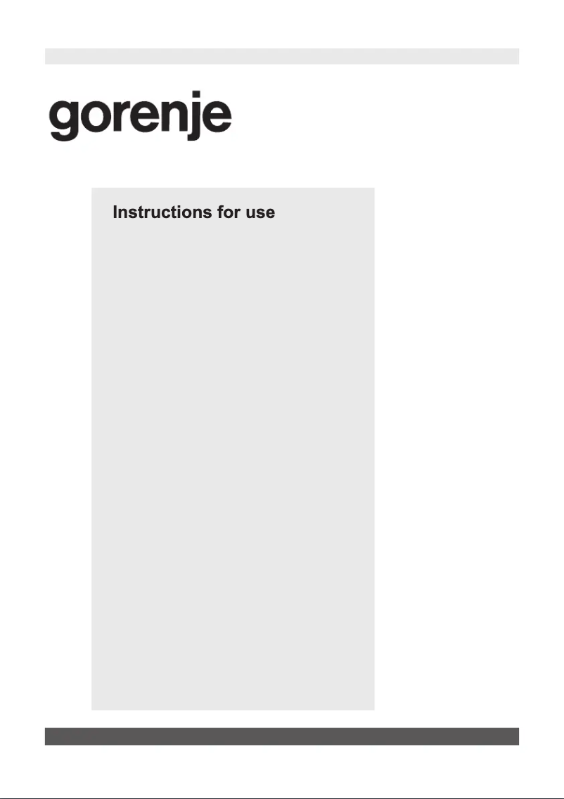 Page n°1 - Guide d'installation Gorenje ISC735CSC