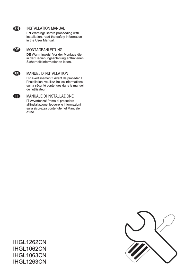 Page 1 de la notice Fiche technique Electrolux IHGL1063CN