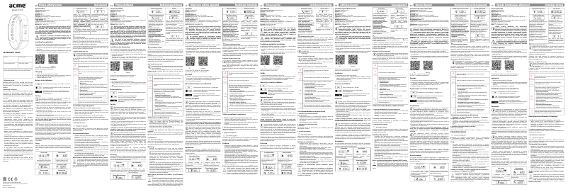 Page 1 de la notice Manuel utilisateur Acme ACT101B